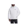 Adidas Originals Solid Color Hooded Sports Cotton Jacket Winter Men Jacket White HD4756