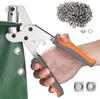 Grommet Punch, 3/8-inch Hand-held Pliers, Grommet Tool Kit with 500 Pieces of 3/8-inch Eyelets and Grommets