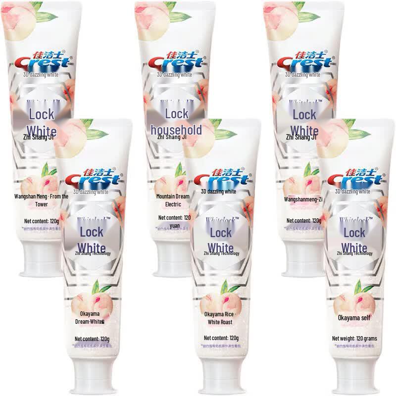 Crest Dual-Color Whitening Toothpaste, Okayama White Peach