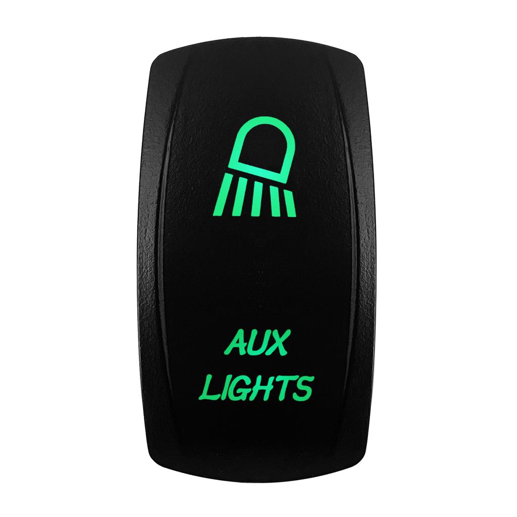 Boat Car Rocker Switch 12V/24V Waterproof Green Led SPST DPDT 20A for ARB/CARLING/NARVA/4x4 Pickup Truck JCB Machine Relays 5