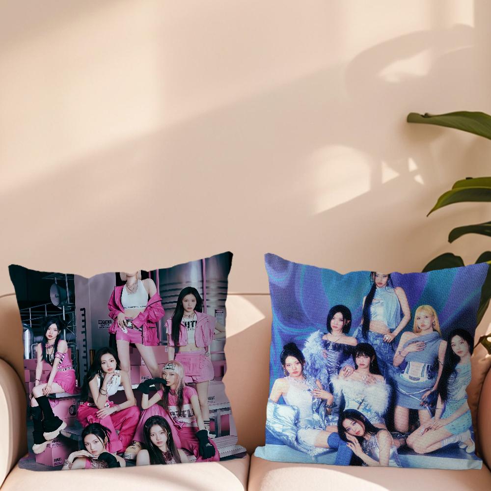 Hot kpop B-Babymonster-S Drip Music Pillow Case Sofa Living Room Headboard Bedroom Backrest Cushion Square Cushion Nap Time