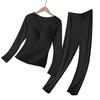 Women S Thermal Underwear Set With Bra Pad Long Sleeve Autumn Winter Warm Homewear