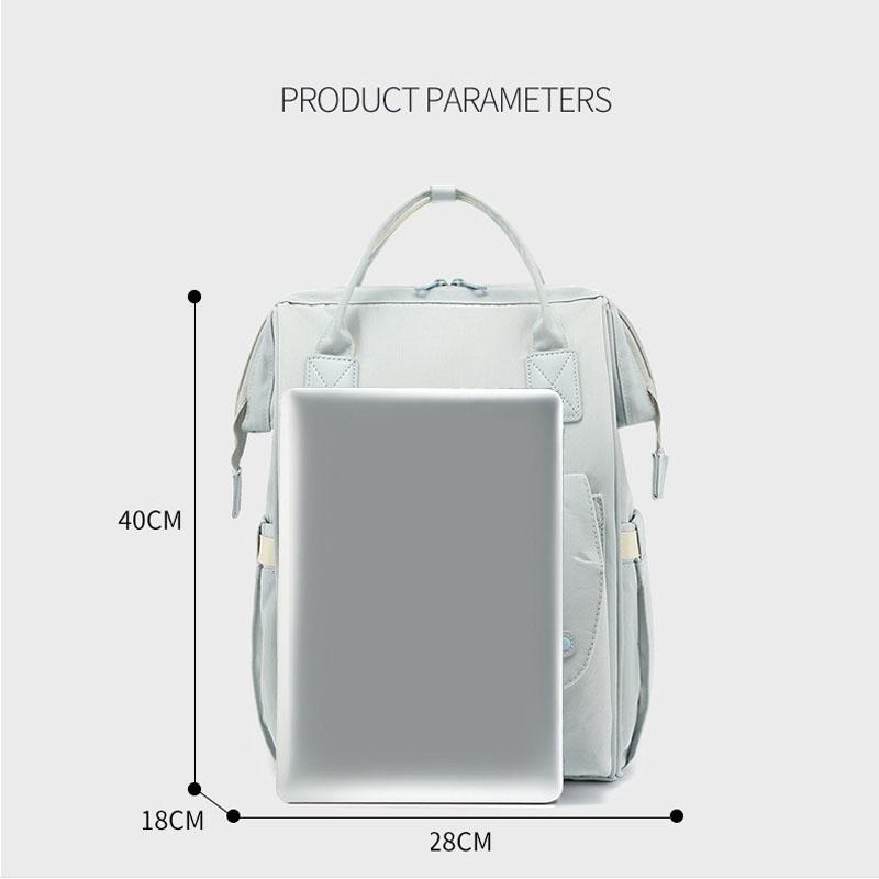 Baby Nappy Bag Mummy Bag Backpack Waterproof Storage Handbag Outdoor Travel Mommy Maternity Bag for Baby Stuff 2 Layer Gray