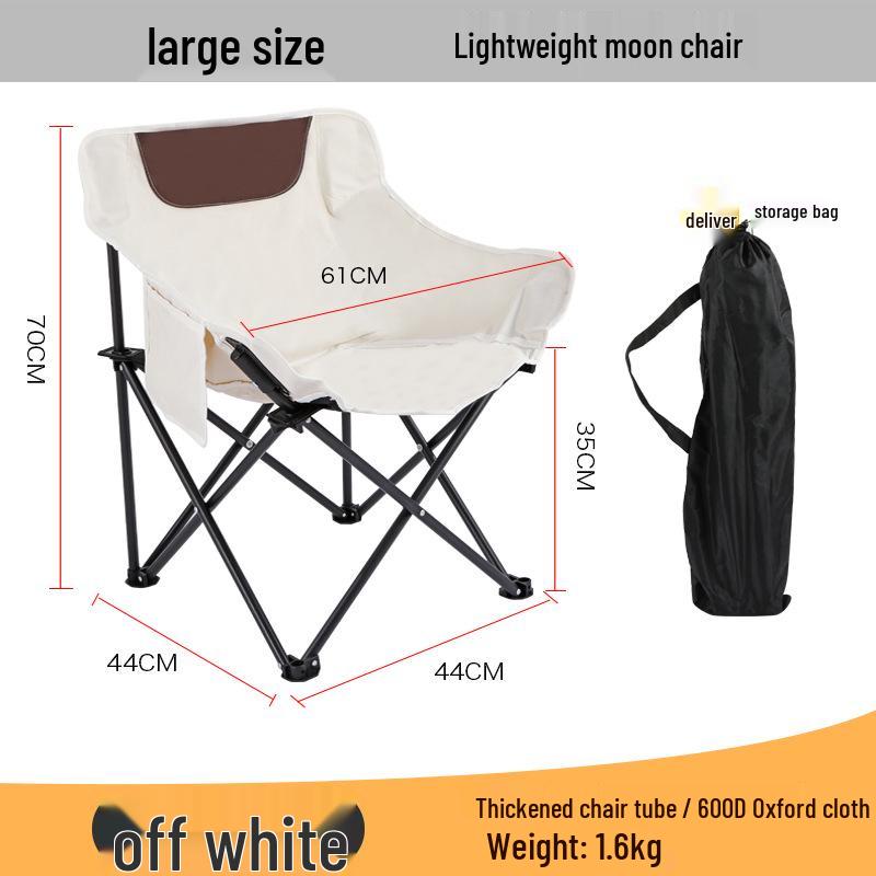 Portable Moon Chair: Outdoor Folding Recliner for Camping, Fishing, and Beach