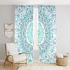 Beautiful Indian Bohemian Psychedelic Hippie Ombre Window Curtain Panels for Bedroom, Living, Balcony (Green Passion Omra)