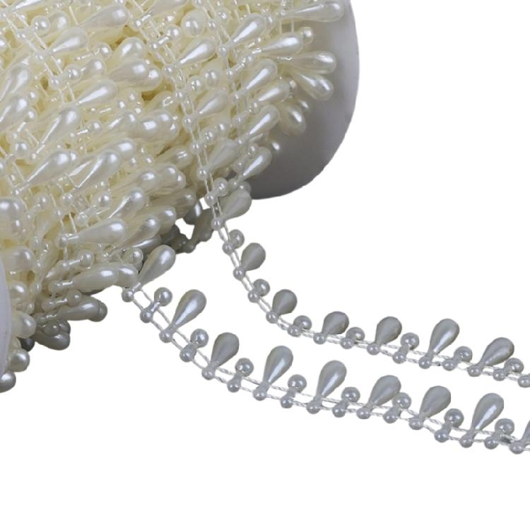 Imitation Pearls Beads Chain for Wedding Party Decoration Artificial Pearls Resin Beads for Art Craft and Jewelry Making