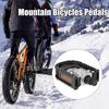 1Pair Aluminum Alloy Mountain Bike Pedals Labor-saving With Safety Reflective Sheet Folding Pedal Bike Cycling Replacement Parts