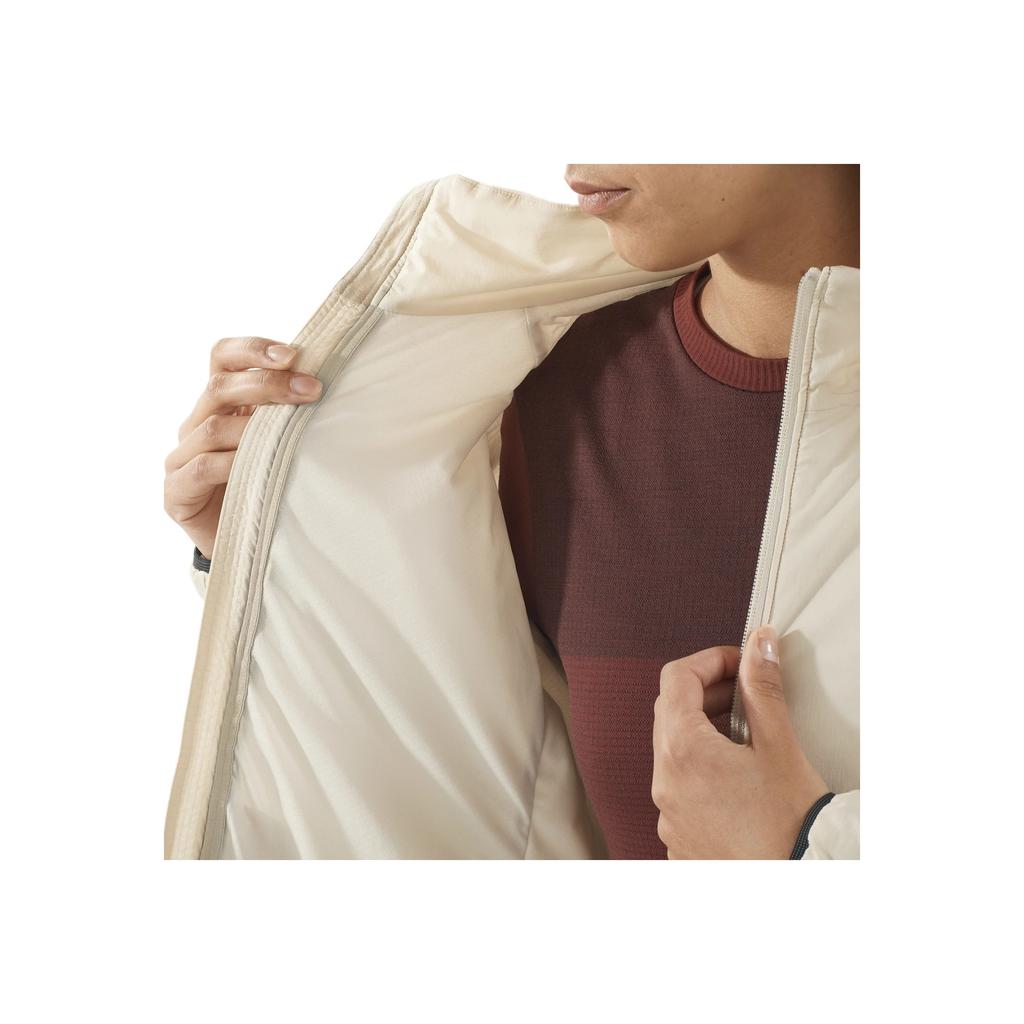 Salomon Mountain Flex Breathable Soft Comfortable Stand Collar Long Sleeve Jacket Women jackets White LC2298800