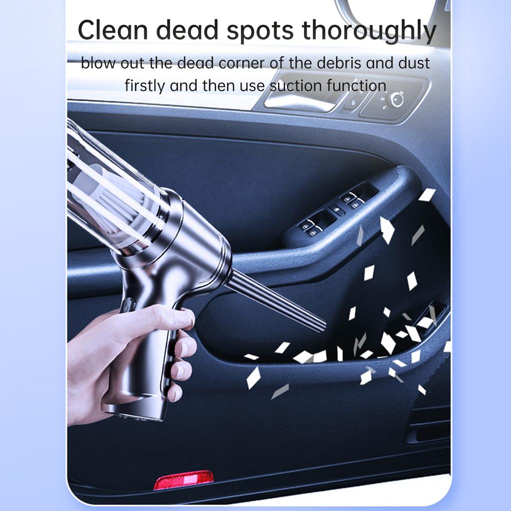 Handheld Car Vacuum Portable Cord Clner     Duster Hand Pump with 19000pa Strong Suction USB   for Pet H  Dust Gravel Clning
