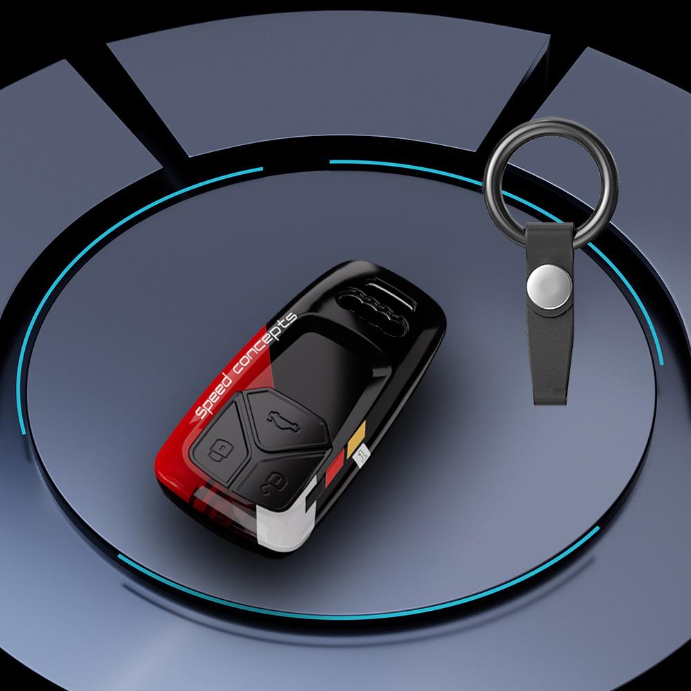 

ABS Carbon Fiber Car Key Case Cover for A4 B9 A5 A6 8S 8W Q5 Q7 4M S4 S5 S7 TT TTS TFSI RS Protector Shell Fob Accessories