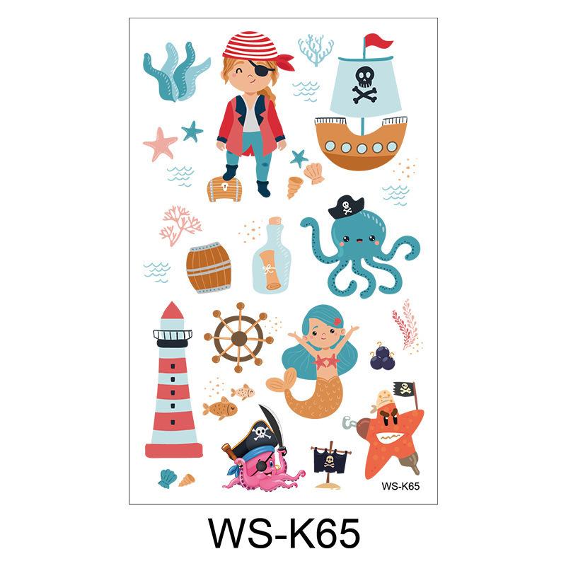 Cross Border Children's Cartoon Tattoo Stickers Space Dinosaur Boy Girl Cute Temporary Waterproof