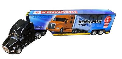 Kinsmart 1:68 Size Kenworth T7000 with Container Black Color Kenworth Trailer