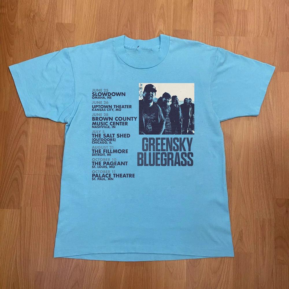 Greensky Bluegrass Band Summer Tour Blue  FULL Size S-5XL SS1030 Unisex T-Shirt L