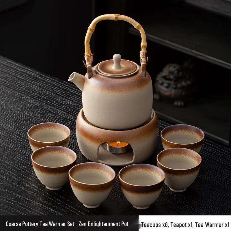 Керамический набор для подогрева чая в японском стиле