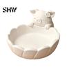 Functional Aesthetic Decoration Cute Pig Petal Storage Bowl, Matte Finish 3D Print PLA Tray, Decorative Trinket Bowl Jewelry Trinkets Organization