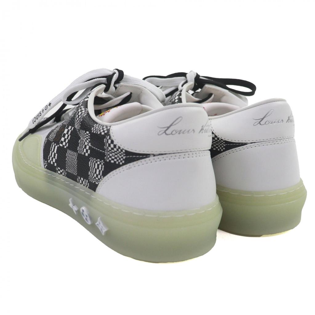 Pristine LOUIS VUITTON Low cut sneakers white leather mens 7.5 Used