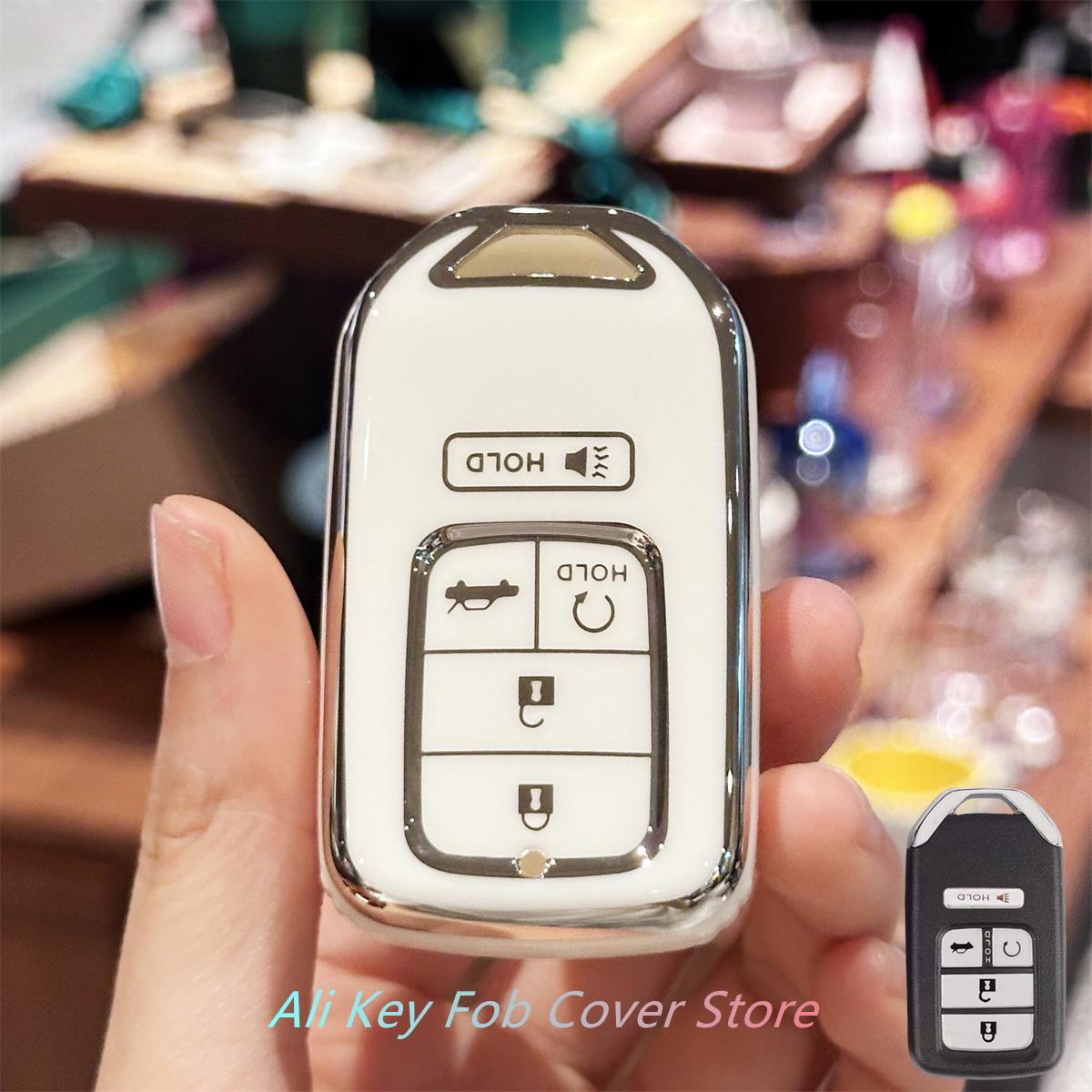 

for Toyota Key Fob Cover Keychain For Honda Accord Civic Cr-V Hr-V Fit Odyssey Jed Crosstour Crider Accessories белый