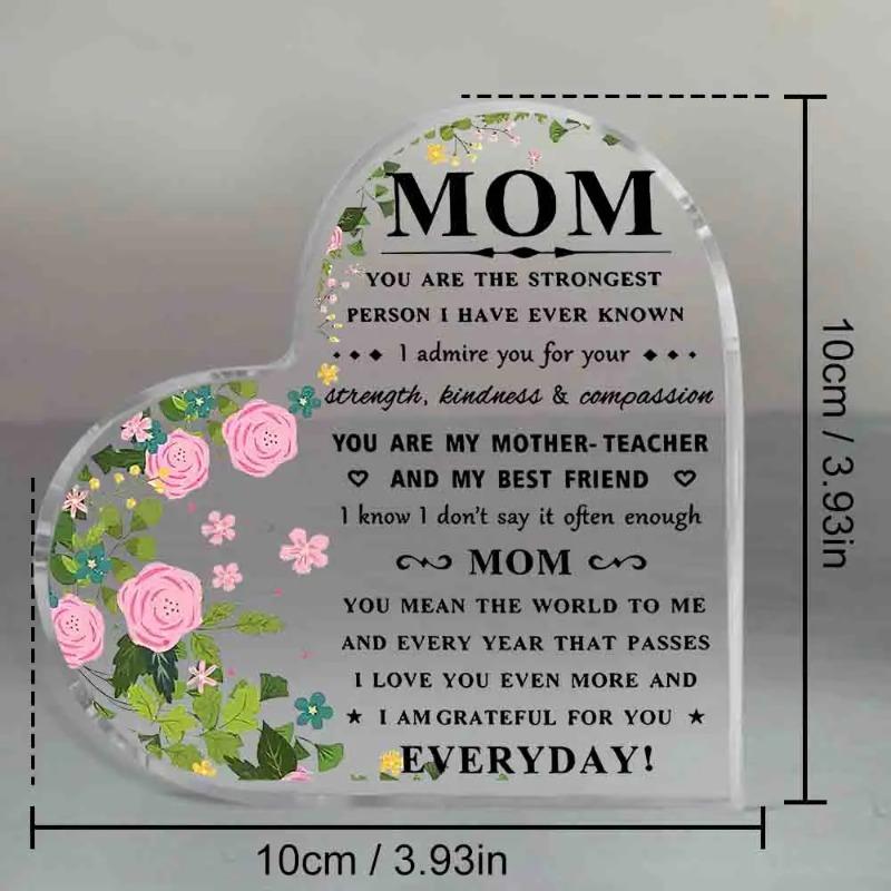 2D Flat Acrylic Keepsake Desktop Decoration Plaque, Home Decor Plaque Hanging Wall Art Decorative Garden Decoration for Room Door Signs Hanging Square