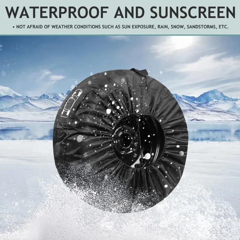 Foldable Pouch with Handle Storage for Truck SUV Tire Cover Garage Waterproof Dustproof Universal Car Cover Storage Bag Large