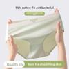 7A Antibacterial Pure Cotton Mid-Waist Women Briefs, Seamless Hip Lift Breathable Full Cotton Crotch Skin-Friendly Teen Girls Panties
