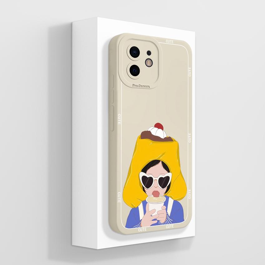 עבור אייפון 12 11 XR 6 7 8 פלוס מיני פרו מקס תיקי טלפון דפוס ארנבת קטיפה חמודה הגנה עמידה לאבק מסיליקון נוזלי כיסוי אחורי רך עבור כיסוי לאייפון