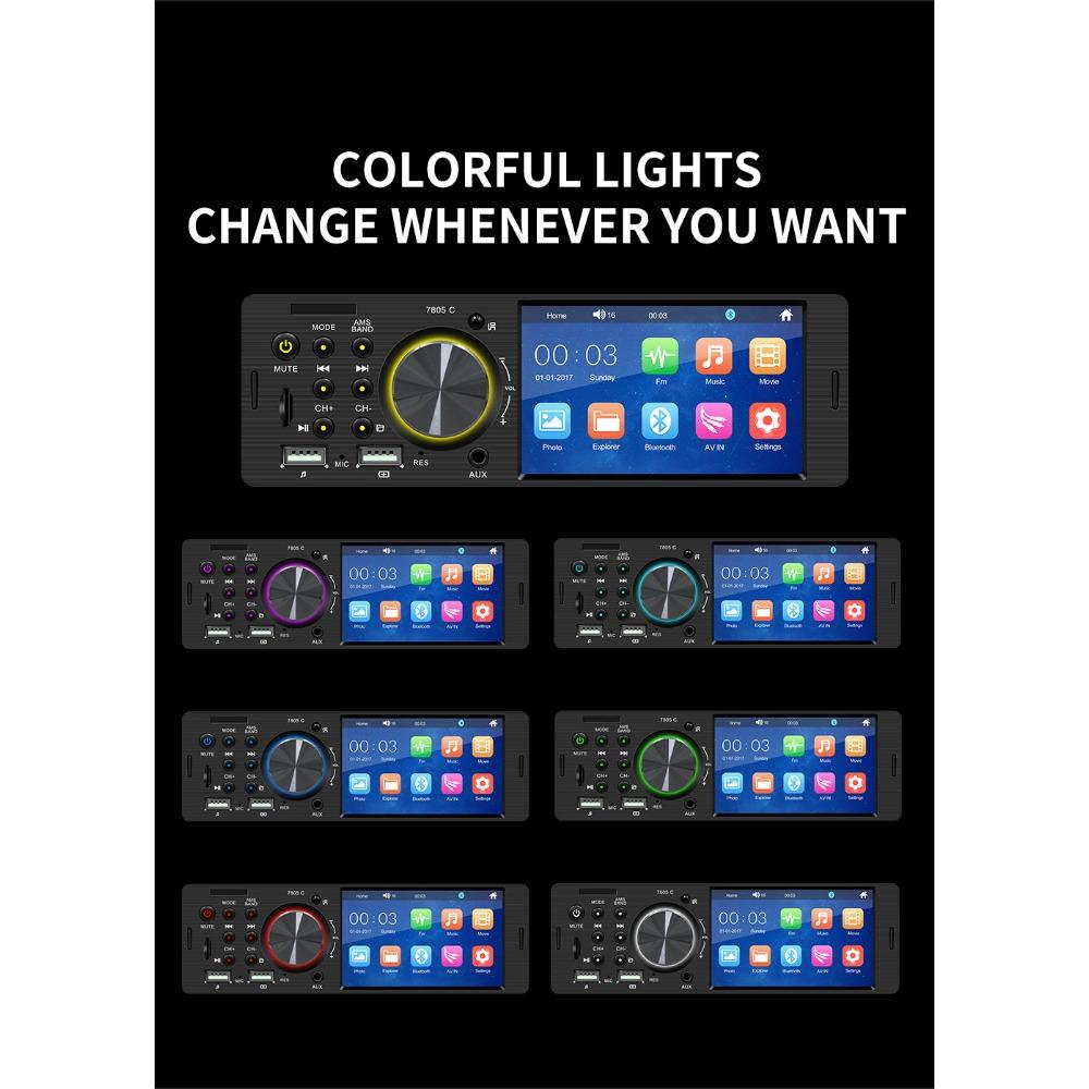 One Din 4,1 Zoll High-Definition-Auto-MP5-Player MP3 Bluetooth Freisprecheinrichtung Rückfahrbild Auto-CD-Modifikation Audio-Player Hifi