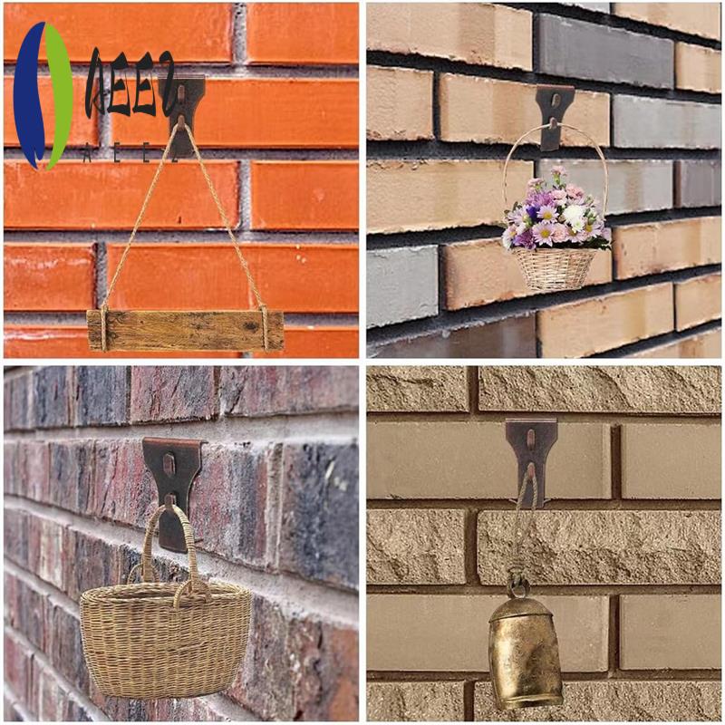 

AEE2-20Pcs Brick Hook Clips,Steel Brick Hanger For Hanging Outdoors,Heavy Duty Brick Wall Hangers For 2-1/4In To 2-3/8In High