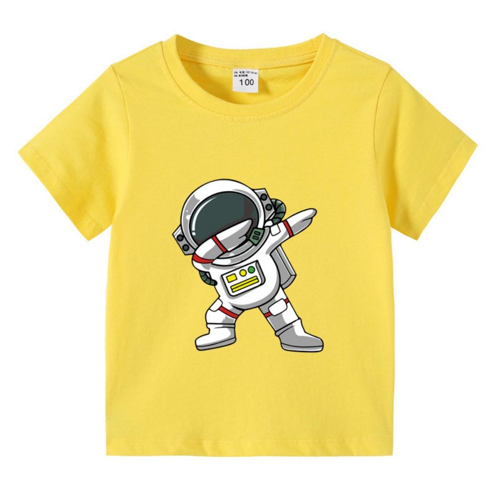 2026 New Kids Clothing Fashion Spaceman Graphic Short Sleeve T-Shirt  Children Boy O-Neck Tops Tee Kids Summer Clothes