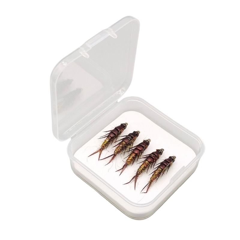 5Pcs Fly Fishing Fly Set Nymph Shape Fly Fishing Lures Baits with Sharpened Hook Fly Fishing Fly Topwater Baits 1