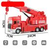 136 Die Cast Alloy Engineering Car Model Playset Simulation Fire Game Rescue Tower Car Echo Sound Light Kids Birthday Gift B158