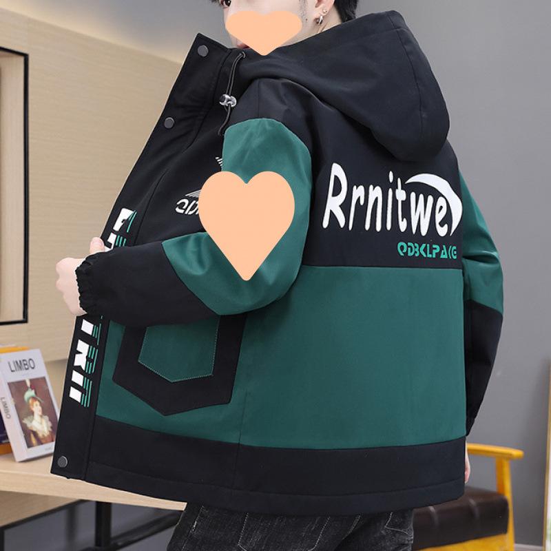 

Весенние и осенние куртки мужские новые универсальные модные куртки подростковые красивые куртки с капюшоном студенческая повседневная мужская одежда M