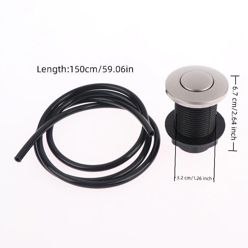 On/Off Push Air Button Switch For Bath Spa Jet Tub Disposal Tubing Pneumatic Air Pressure Switch Knob Kit Home Tools A