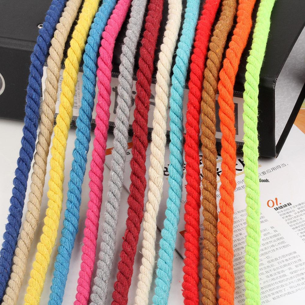 10mm Colored Cotton Rope - 1cm Thick Braided Rope for DIY Crafts, Weaving, Curtain Bundling, and More