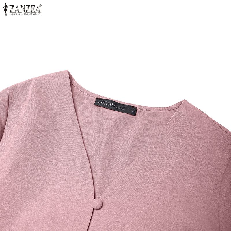 ZANZEA Dámské ležérní dvoudílné sady obleků s dlouhým rukávem a kalhotami