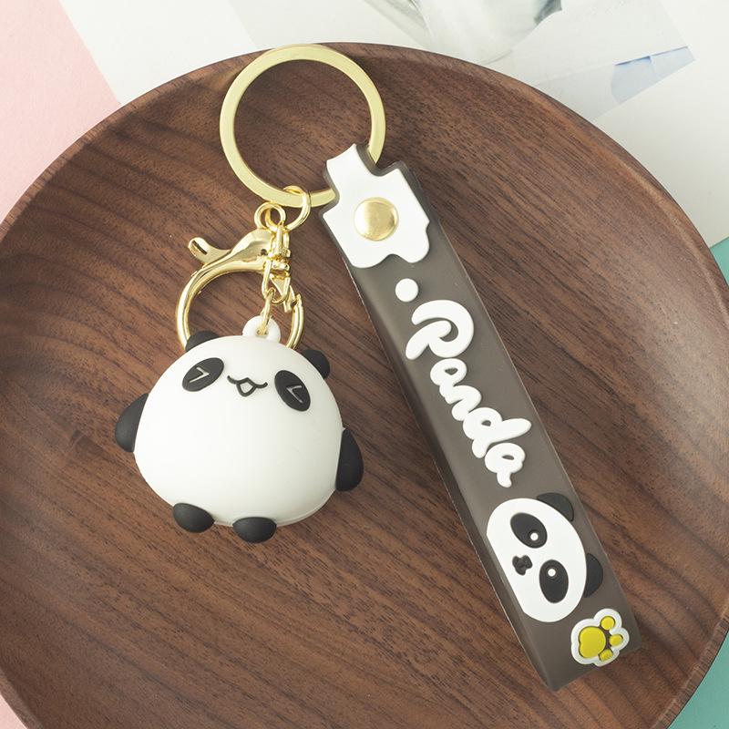 Sichuan Panda Bamboo Keychain Ornament: Cute Chengdu Zoo-Inspired Small Gift