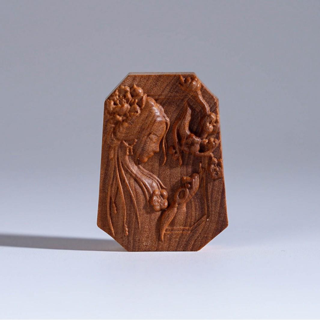 Sandalwood Carving Pendant Necklace and Keychain - Unisex
