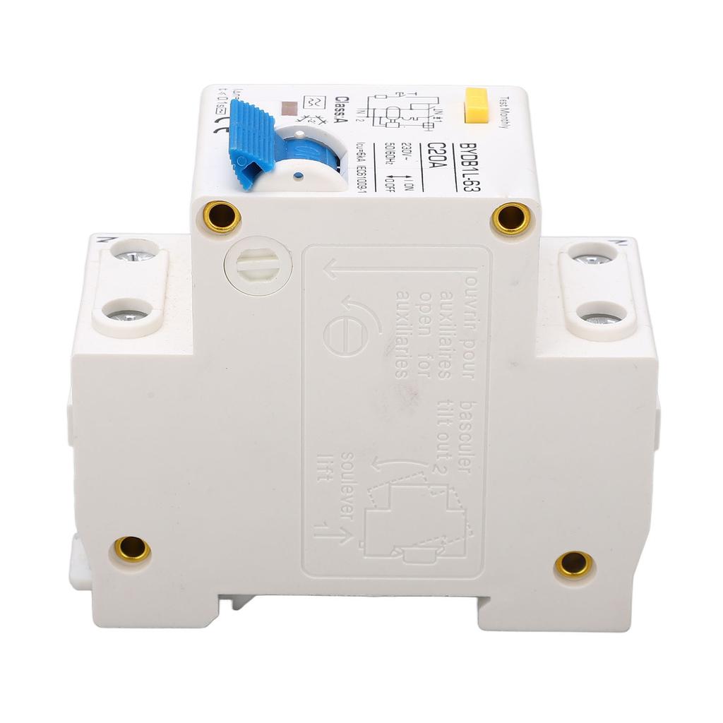 230V 20A AC Wyłącznik zabezpieczający przed upływami prądu Typ A Montaż na szynie DIN 1P Wyłącznik nadprądowy miniaturowy