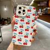 Roztomilý kreslený třešňový kryt na telefon pro iPhone 16 15 14 13 Pro Max 11 12 Mini X XR XS 7 8 Plus Stylový nárazuvzdorný silikonový měkký kryt