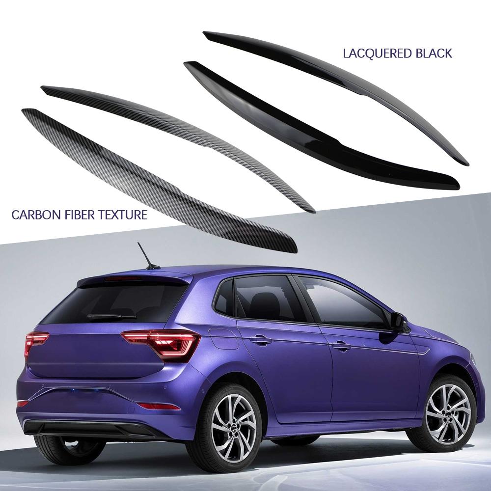 2pcs Car Head Light Lamp Eyebrow Eyelid Imitation Carbon Fiber Cover Trims for VW Polo Mk5 6R 6C 2010 2011 2012 2013 2014 2015 2016 2017 2018
