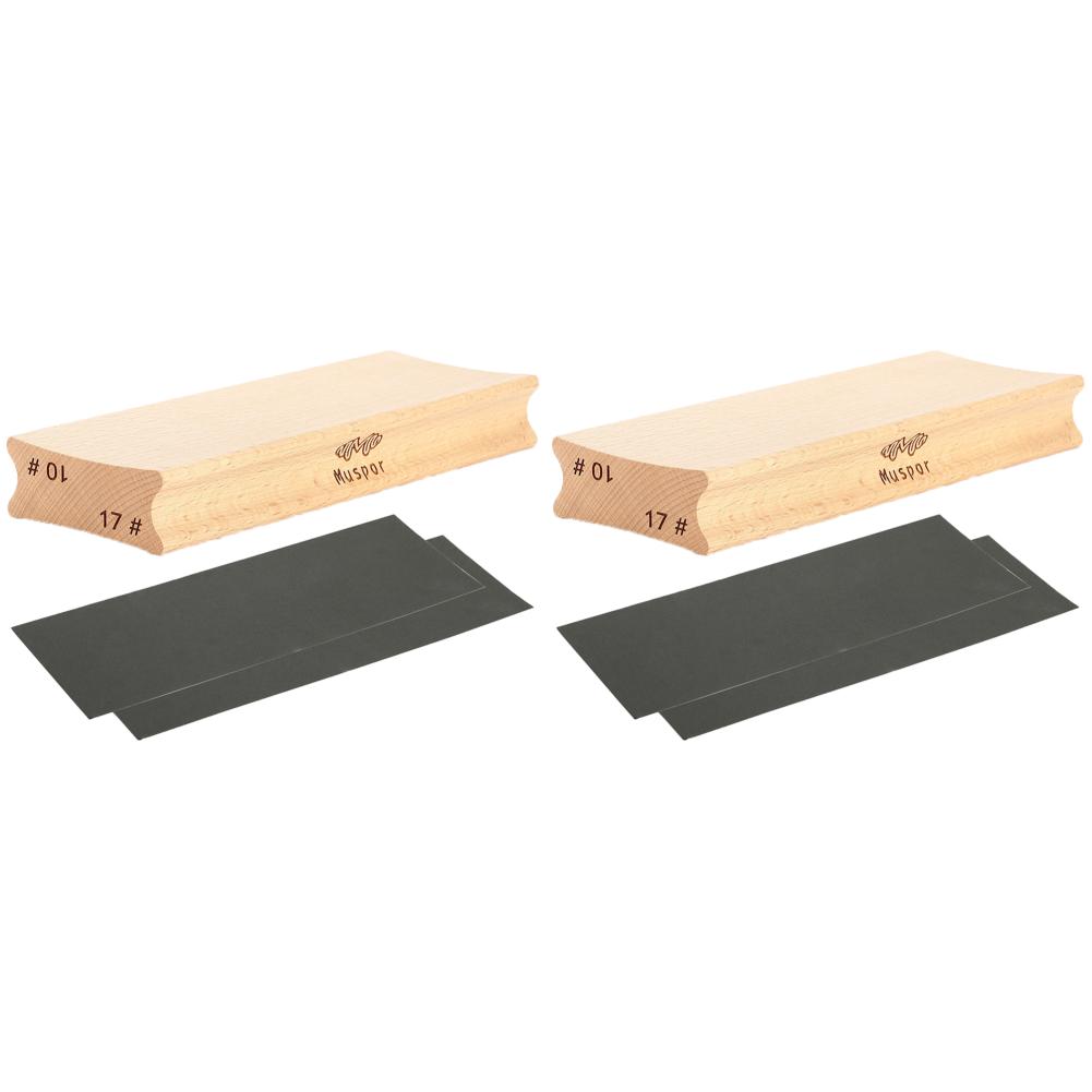 

- Guitar Sanding Block Wooden Radius Fingerboard Fret Leveling Tool (10#&17#)