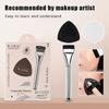 1 sada trojúhelníková černobílá houbička na make-up plochý štětec na make-up štětec na konturování mini houbička na prst nástroj na air cushion korektor