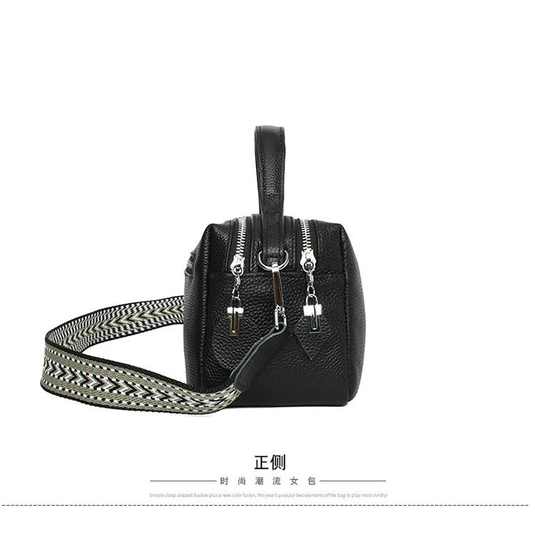 IELGY Cowhide One-Shoulder Messenger Pillow Bag Japanese Korean Version Fashion All-Match