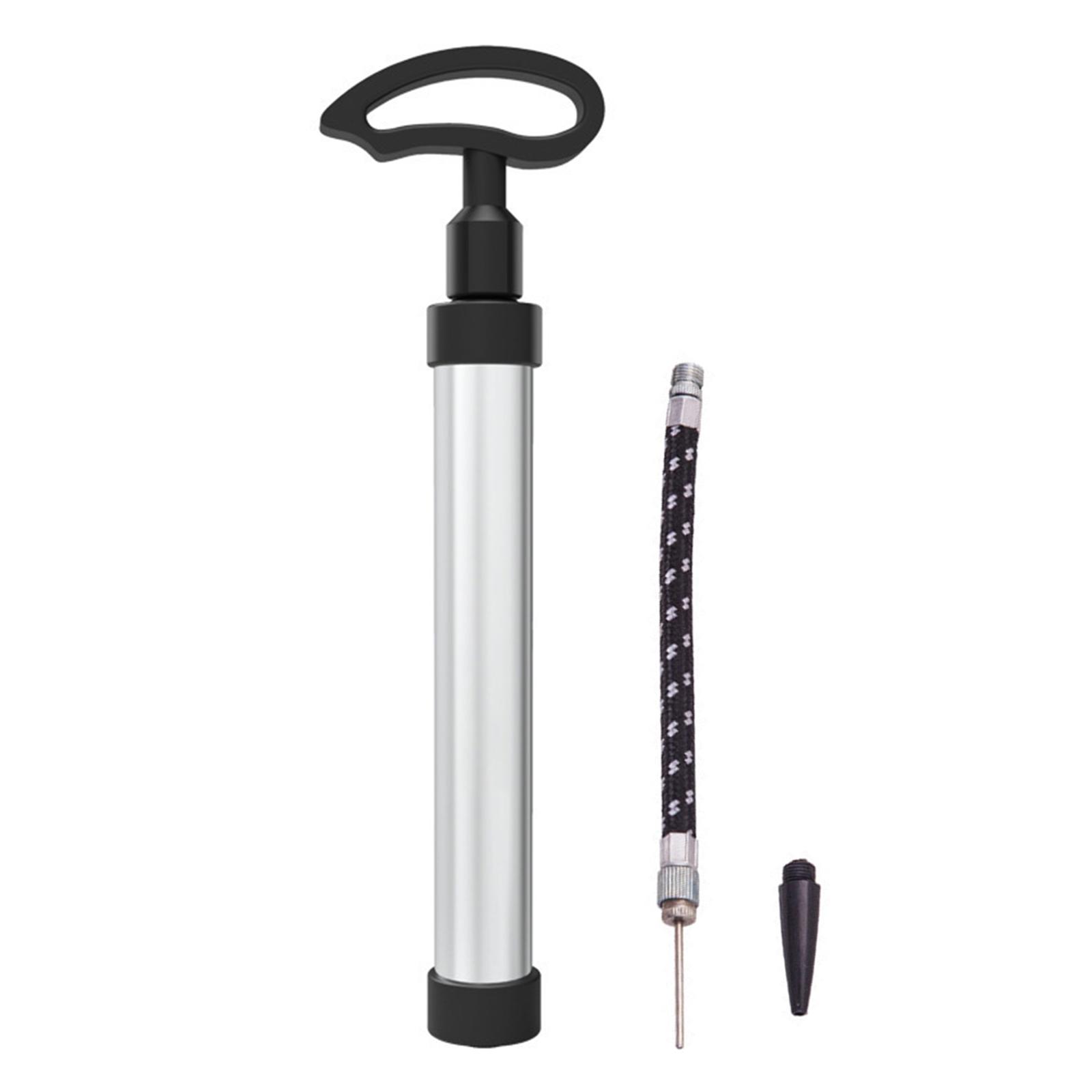 

Ручной насос для мячей, трубка из алюминиевого сплава с удлинительным шлангом, эргономичный дизайн для спортивных мячей для упражнений, быстрое накачивание