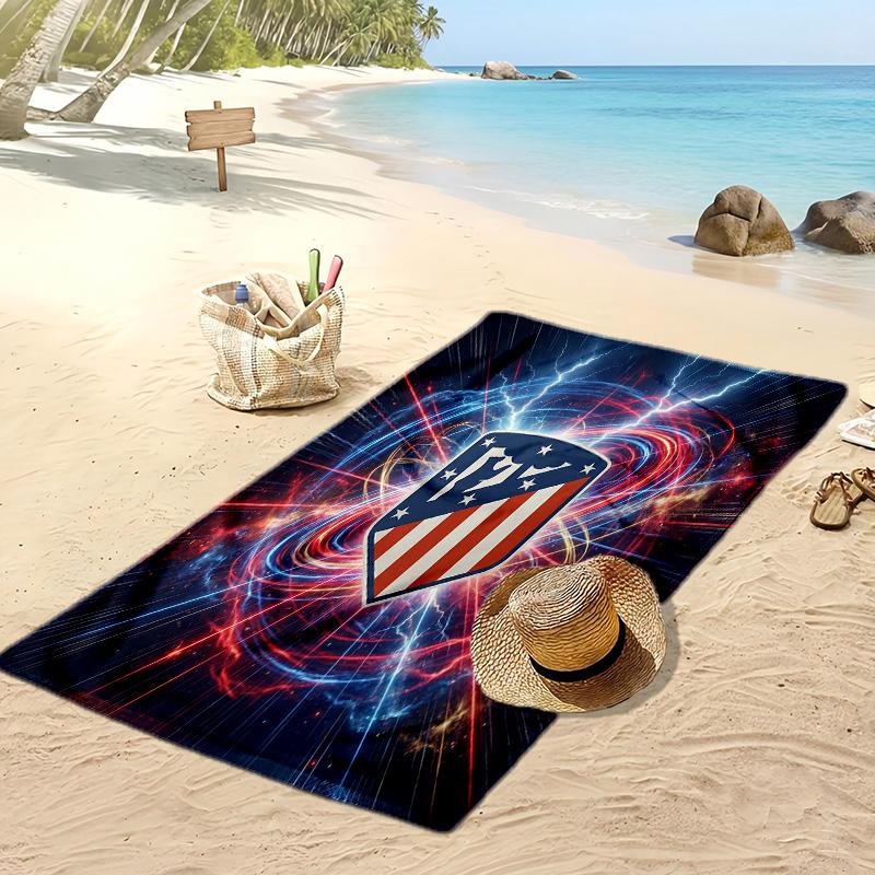 Atletico Madrid Printed Beach Towel Quick Dry Soft TowelPortable Large Rectangular Beach Blanket for Travel Swimming Pool