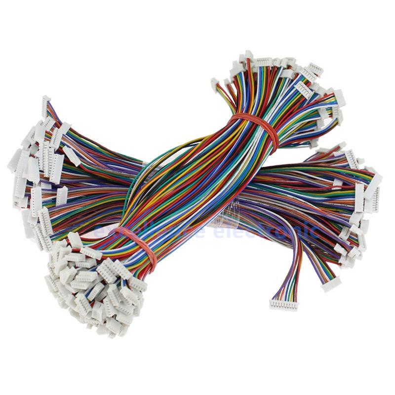 10Pcs/lot Micro JST 1.25mm Wire Connector Pitch 1.25mm 2P 3P 4P 5P 6P 7P 8P-12Pin Female to Female Plug Same / Reverse Direction