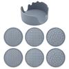 Durable Round Silicone Coasters High Temperature Resistant Thickened Heat Insulation Pad Food Grade 10cm Bowl Pad Home