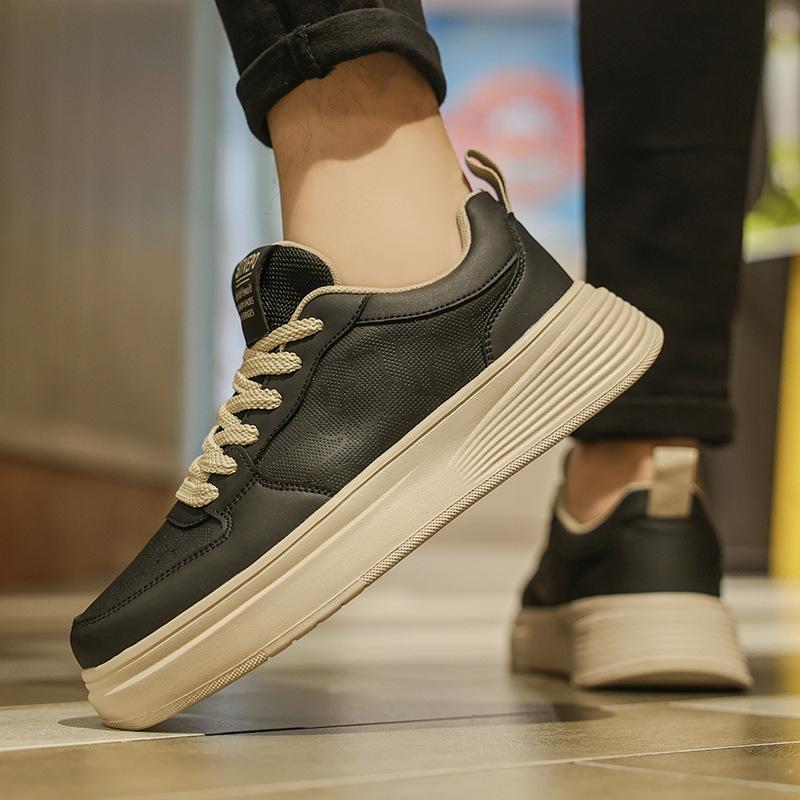 Comfortable soft-soled thick-soled Forrest Gump casual board shoes can be worn in all seasons, lace-up classic little white board shoes