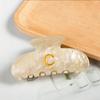 Creative Design 8.6Cm Cream-Coloured Letter Hair Clip Simple Acrylic Shark Clip Hair Accessories For Temperament Girls
