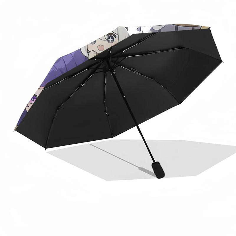 1pc Outdoor Umbrella with Anime Characters, Automatic Opening/Closing, Portable 3-Fold Design, 8-Bone Iron Frame - Perfect for Fans, Travel, Dail