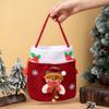 Christmas Brushed Candy Bag Gift Non-woven Fabric Santa Claus Snowman Deer Bear with Lights Red Peace Fruit